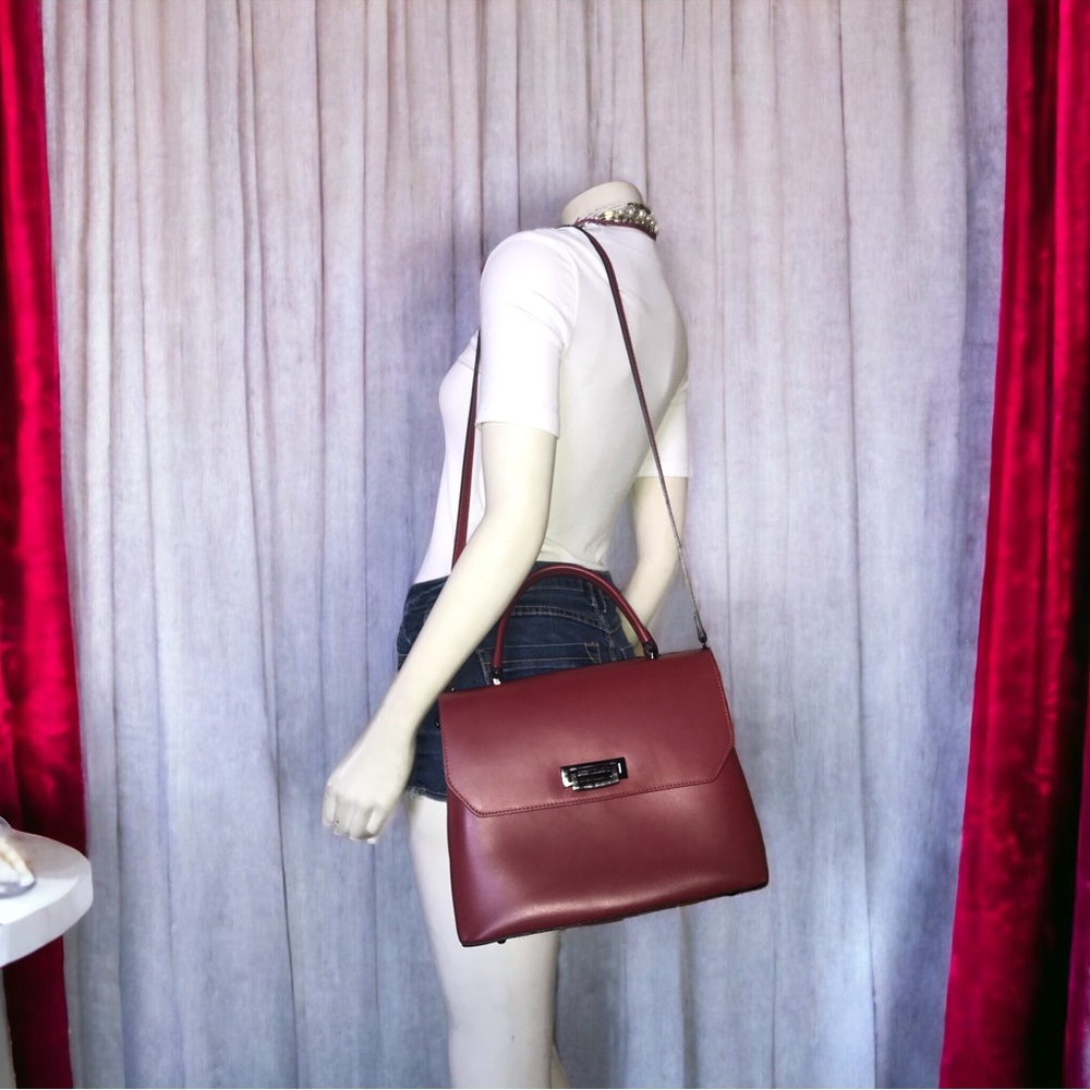 Vintage Burgundy Color Cielo Celeste Satchel Bag